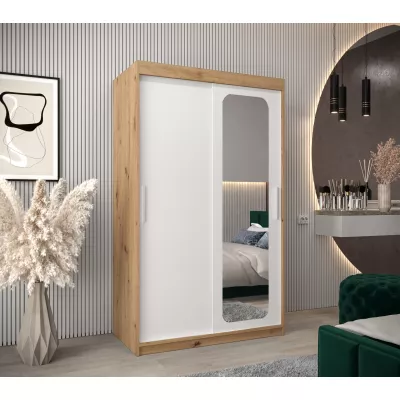 Zrcadlová skříň DONICELA 1 - 120 cm, artisan / bílá