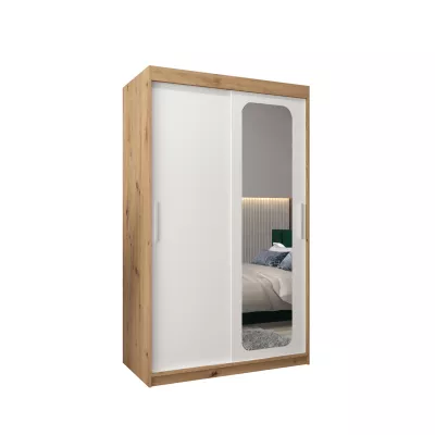 Zrcadlová skříň DONICELA 1 - 120 cm, artisan / bílá