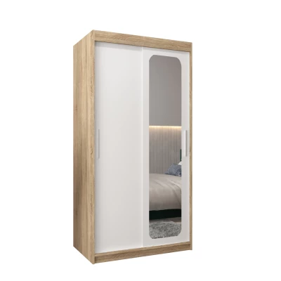 Zrcadlová skříň DONICELA 1 - 100 cm, sonoma / bílá