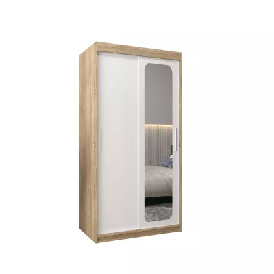 Zrcadlová skříň DONICELA 1 - 100 cm, sonoma / bílá