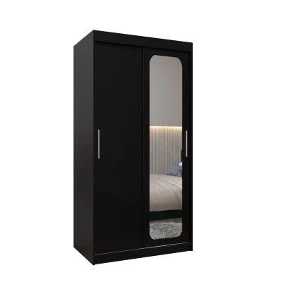 Zrcadlová skříň DONICELA 1 - 100 cm, černá