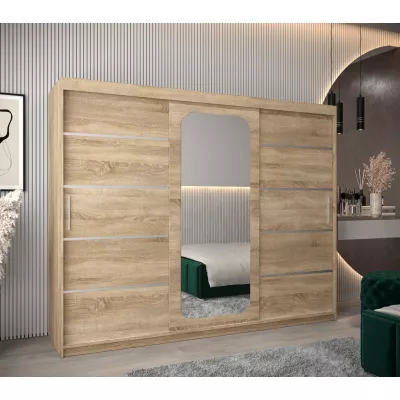 Zrcadlová skříň DONICELA 3 - 250 cm, sonoma