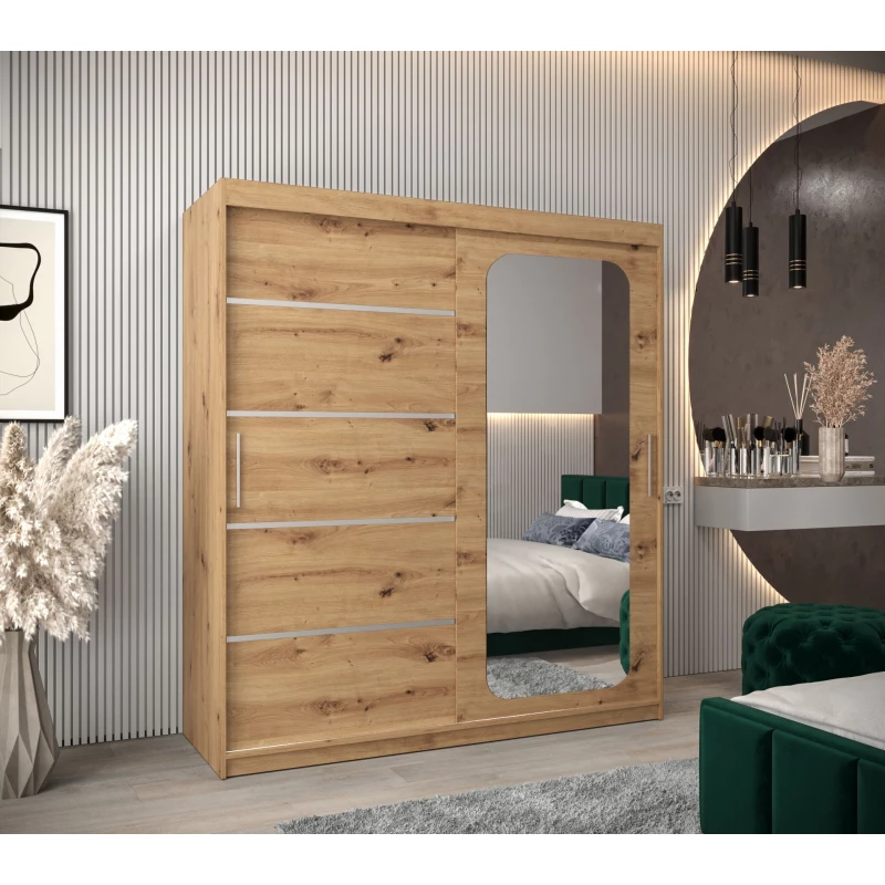 Zrcadlová skříň DONICELA 3 - 180 cm, artisan