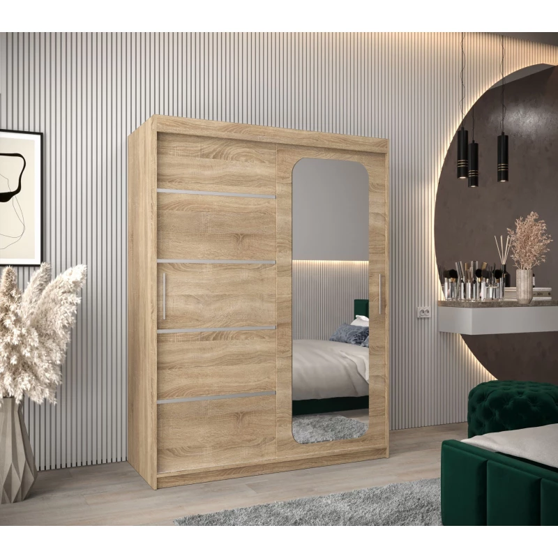 Zrcadlová skříň DONICELA 3 - 150 cm, sonoma