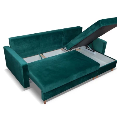 Rohová sedací souprava KAROLE - zelená