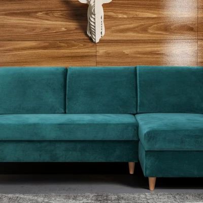 Rohová sedací souprava KAROLE - zelená