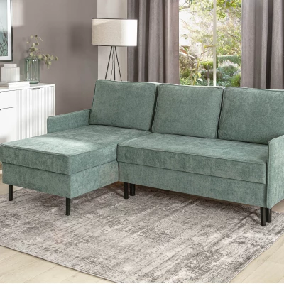 Rohová sedací souprava TIBORA - zelená