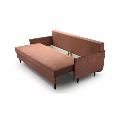 Rozkládací pohovka TIBORA - starorůžová