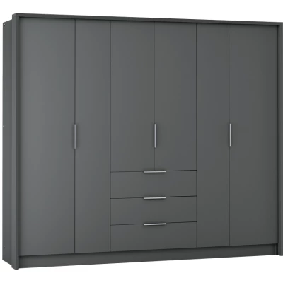 Kombinovaná šatní skříň 255 LEOPOLDA - grafit