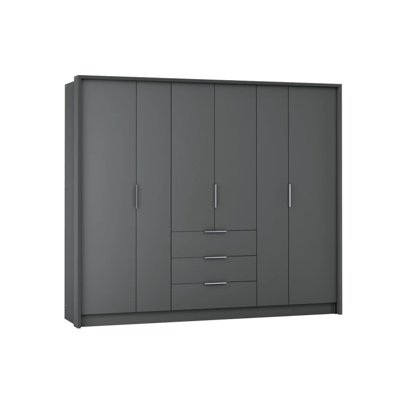 Kombinovaná šatní skříň 255 LEOPOLDA - grafit