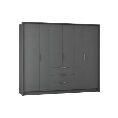 Kombinovaná šatní skříň 255 LEOPOLDA - grafit