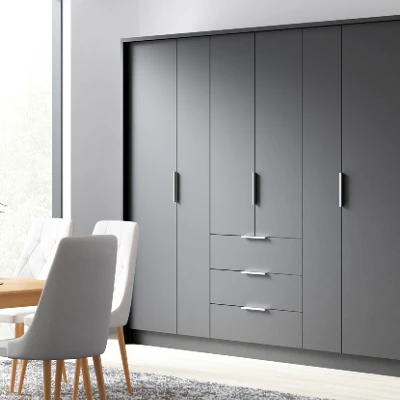 Kombinovaná šatní skříň 255 LEOPOLDA - grafit