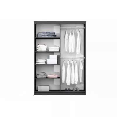 Šatní skříň 151 ZARIA se zrcadlem - grafitová