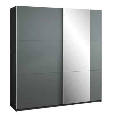 Šatní skříň 151 ZARIA se zrcadlem - grafitová