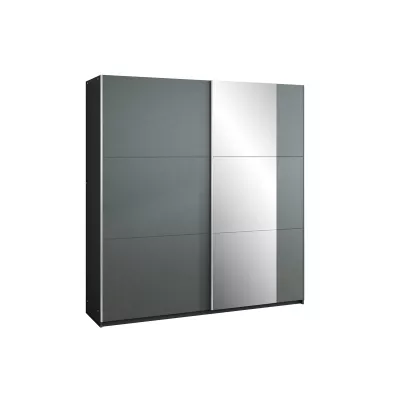 Šatní skříň 151 ZARIA se zrcadlem - grafitová