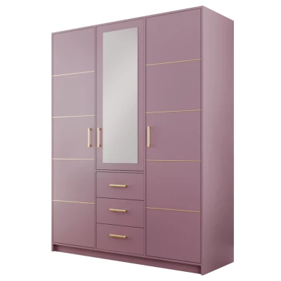 Vysoká šatní skříň 147 AGNESA - švestka