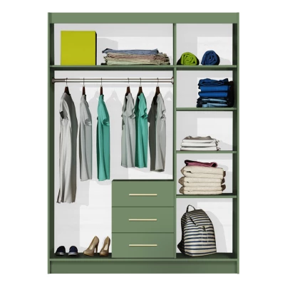 Vysoká šatní skříň 147 AGNESA - švestka