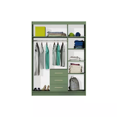 Vysoká šatní skříň 147 AGNESA - zelená