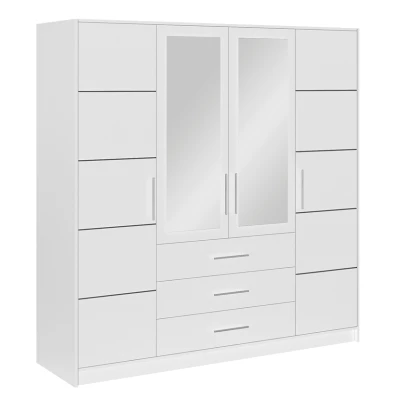 Čtyřdveřová šatní skříň 196 AGNESA - bílá