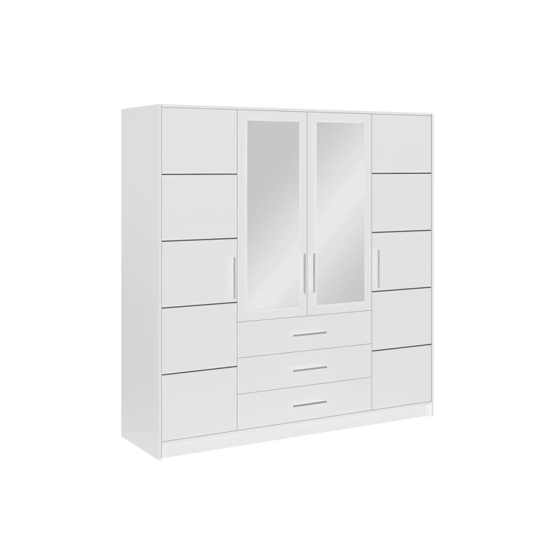 Čtyřdveřová šatní skříň 196 AGNESA - bílá
