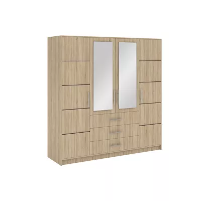 Čtyřdveřová šatní skříň 196 AGNESA - dub sonoma