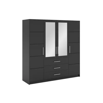 Čtyřdveřová šatní skříň 196 AGNESA - grafitová