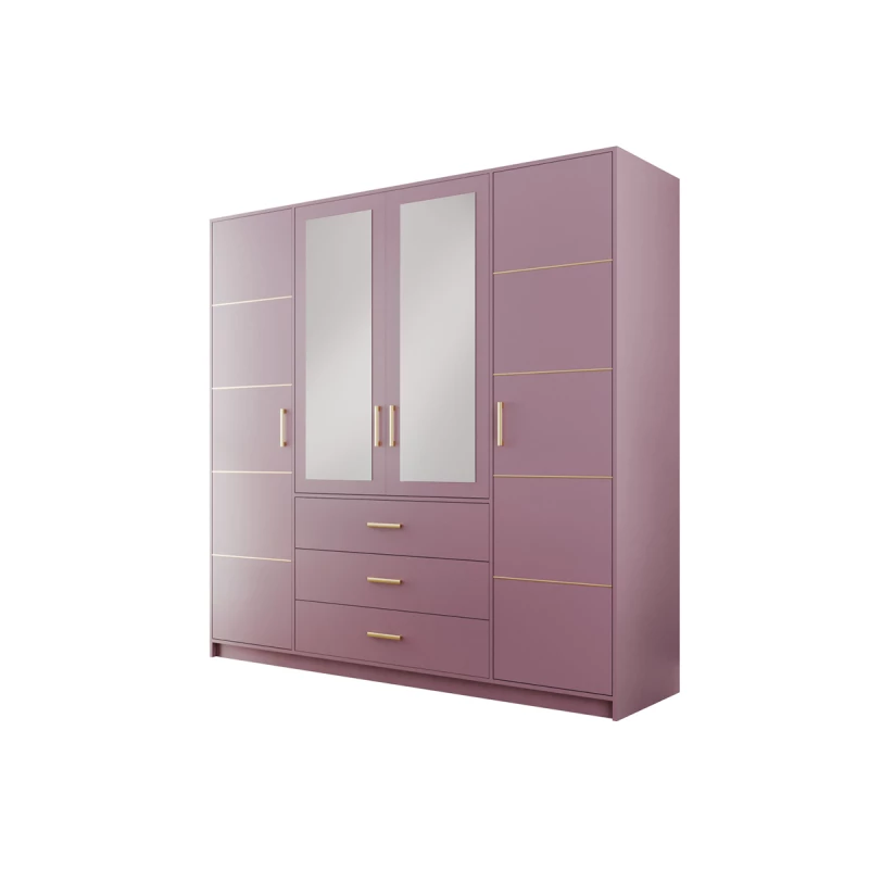 Vysoká šatní skříň 196 AGNESA - švestka