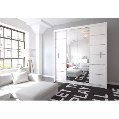 Dvoudveřová šatní skříň 203 SAULE - bílá