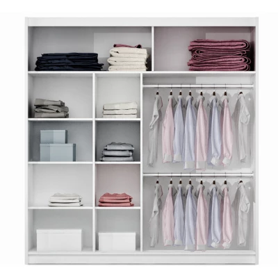 Dvoudveřová šatní skříň 203 SAULE - bílá