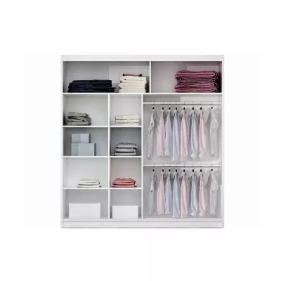 Dvoudveřová šatní skříň 203 SAULE - bílá