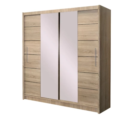 Dvoudveřová šatní skříň 203 SAULE - dub sonoma