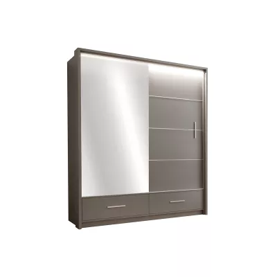 Šatní skříň 208 IREM se zrcadlem - grafitová