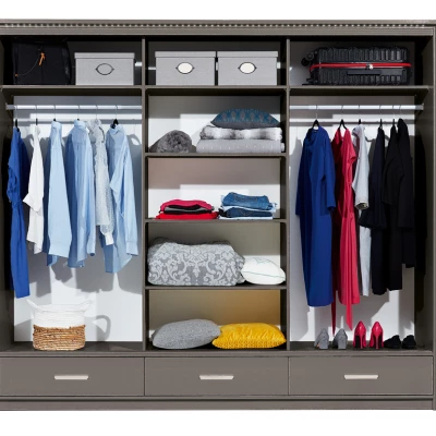 Šatní skříň 255 IREM se zrcadlem - grafitová