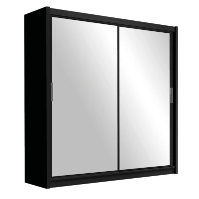 Šatní skříň 120 JULIA se zrcadly - černá