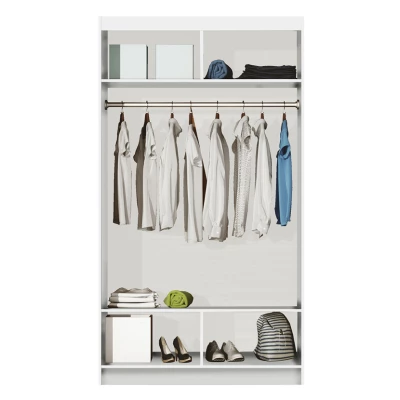 Šatní skříň 120 JULIA se zrcadly - černá