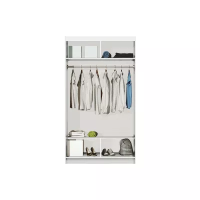 Šatní skříň 120 JULIA se zrcadly - černá