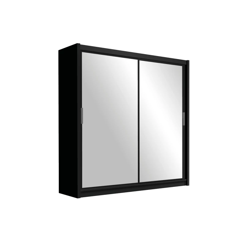 Šatní skříň 160 JULIA se zrcadly - černá
