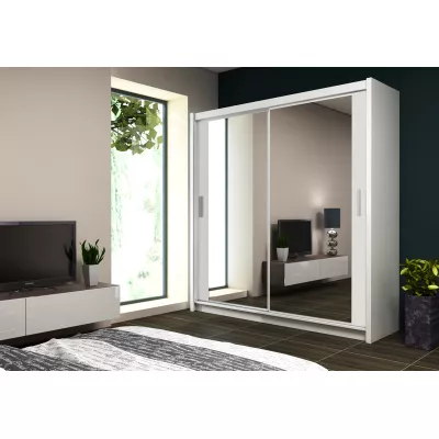 Šatní skříň 203 JULIA se zrcadly - bílá