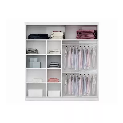 Šatní skříň 203 JULIA se zrcadly - bílá