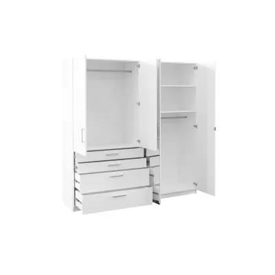 Šatní skříň 200 KRISTINA se zrcadly - bílá