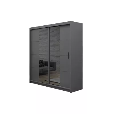 Zrcadlová šatní skříň 203 JOLANTA - grafitová