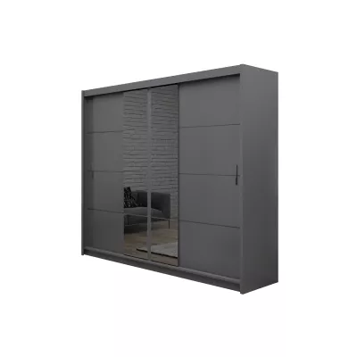 Zrcadlová šatní skříň 250 JOLANTA - grafitová