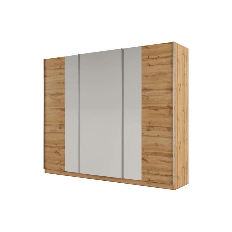 Šatní skříň 250 ENOLA se zrcadly - dub wotan