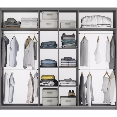 Šatní skříň 250 ENOLA se zrcadly - dub wotan