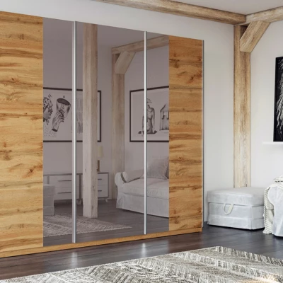 Šatní skříň 250 ENOLA se zrcadly - dub wotan