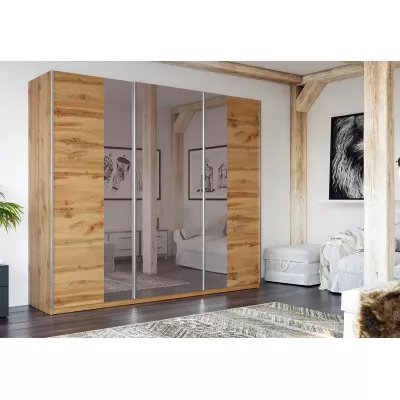 Šatní skříň 250 ENOLA se zrcadly - dub wotan