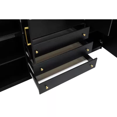 Čtyřdveřová šatní skříň 196 GERLINDA - černá