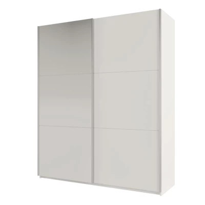 Šatní skříň 200 EUDORA se zrcadlem - bílá