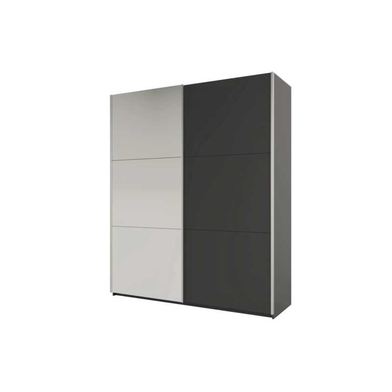 Šatní skříň 200 EUDORA se zrcadlem - grafit