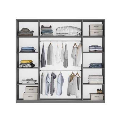 Šatní skříň 225 EUDORA se zrcadlem - dub wotan